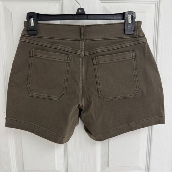 Spanx Stretch Twill 4” Shorts Pine NWT Women’s Size XS - Picture 3 of 5